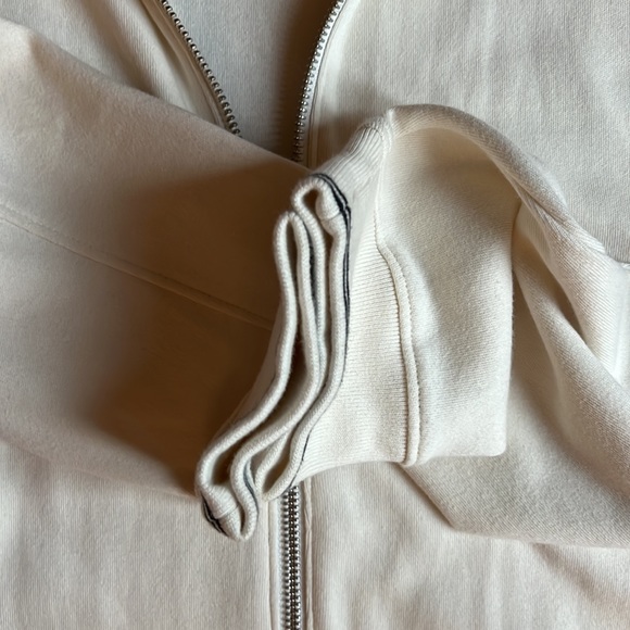 Banana Republic - Full Zip Cream Sweater Jacket - Snap Pockets Men Sz L Cotton - Picture 5 of 11